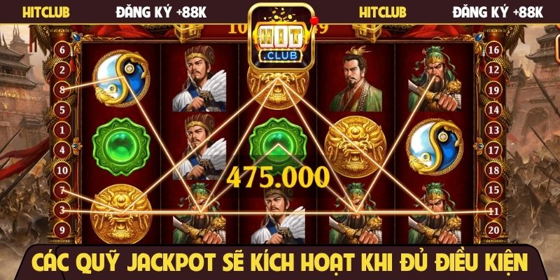 Các quỹ jackpot sẽ kích hoạt khi đủ điều kiện
