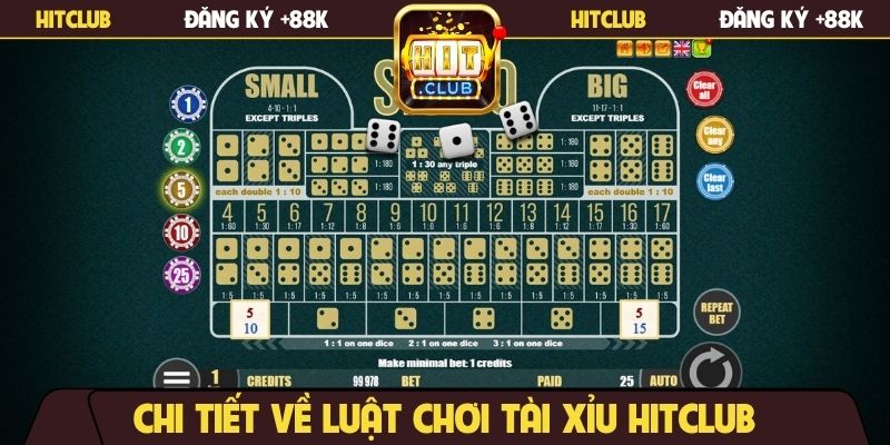 Chi tiết về luật chơi Tài xỉu Hitclub