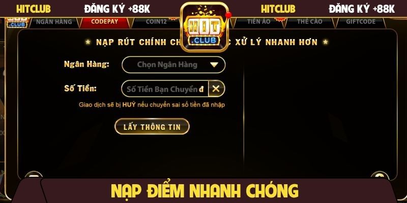 Nạp điểm nhanh chóng