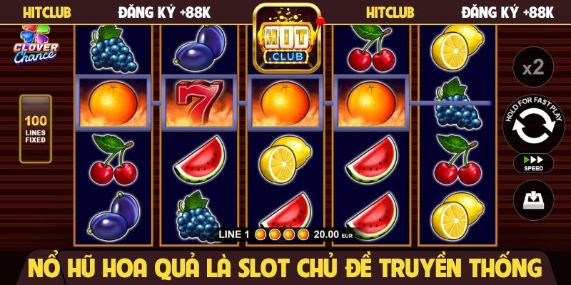 Nổ hũ Hoa Quả là slot chủ đề truyền thống